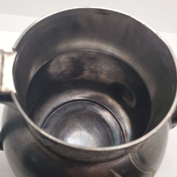 Antique 1800-1849 Pairpoint Mfg. Co. Quadruple Silver Plate Floral Tea Pot Dents - Picture 15 of 16